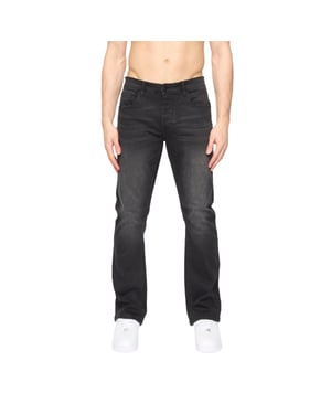 Crosshatch Heren Winsbury Bootcut Jeans (Zwart)