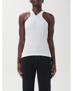 Geribbelde Mouwloze V-hals Top