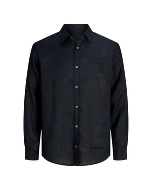 Jack And Jones Heren Linnen Overhemd (Zwart)