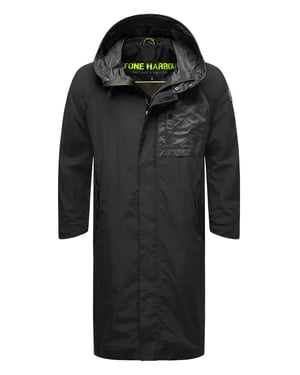 Stone Harbour heren regenjas Zafaar met lange pasvorm en waterafstotend design