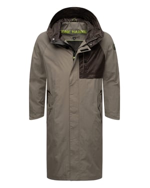 Stone Harbour heren regenjas Zafaar met lange pasvorm en waterafstotend design