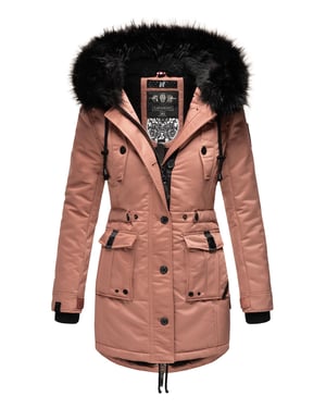 Navahoo Dames Winterjas Luluna-Princess – Warm, Stijlvol & Met Teddyvoering en Kunstbontkraag