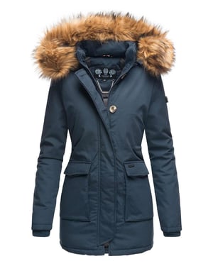 Navahoo Dames Winterjas Schneeengel Princess – Klassiek, Warm & Met Afneembare Kunstbontkraag