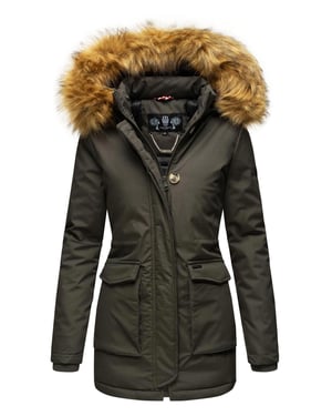 Navahoo Dames Winterjas Schneeengel Princess – Klassiek, Warm & Met Afneembare Kunstbontkraag