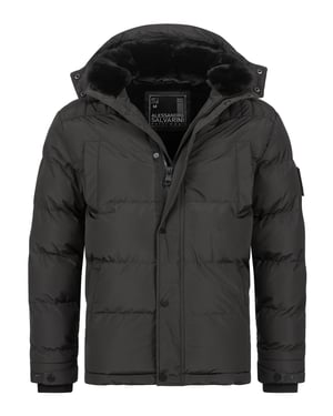 Alessandro Salvarini heren winterjas AS-326 met teddyvoering en afneembare capuchon