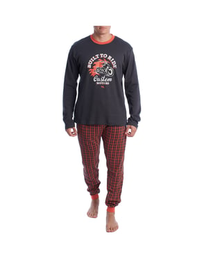 Katoenen herenpyjama met lange mouwen KLP4
