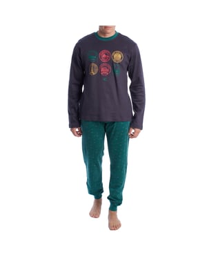 Katoenen herenpyjama met lange mouwen KLP4