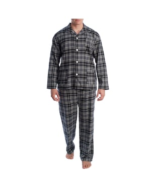 Katoenen herenpyjama met lange mouwen KLP7