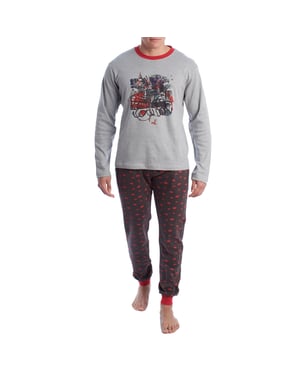 Katoenen herenpyjama met lange mouwen KLP4