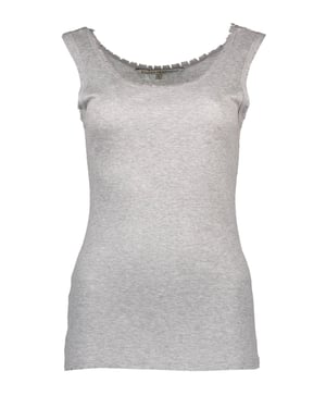 Geribbelde Tanktop Mouwloos Ongedefinieerde Rand