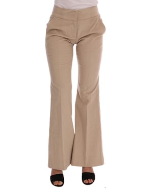 Flare Broek Beige