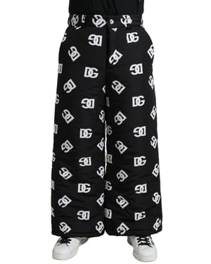 Wijdverongde Gequiltte Broek met Dg Logo Print