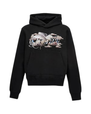 Amiri Pegasus Script Hoodie Zwart