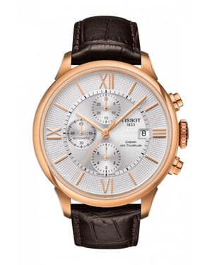 Tissot Chemin Des Tourelles Heren Horloge Bruin T0994273603800