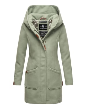 Marikoo dames wintermantel met capuchon en getailleerd model