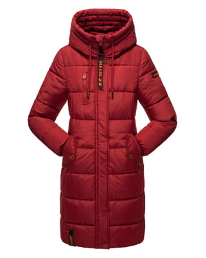 Marikoo dames winterjas – Lange gewatteerde jas met capuchon & zakken