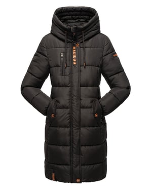 Marikoo dames winterjas – Lange gewatteerde jas met capuchon & zakken