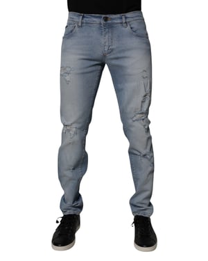 Slim Fit Versleten Jeans