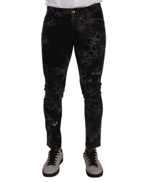 Marmerprint Skinny Jeans