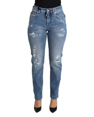 Dolce Gabbana Versleten Jeans Licht Gewassen