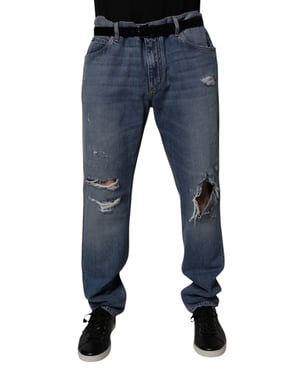 Ontspannen Pasvorm Gescheurde Jeans