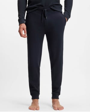 Structuur Loungewear Broek in Donkerblauw