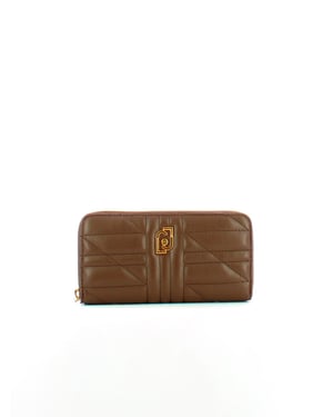 Liu Jo Liu Jo Better Gequilted Portemonnee Chocolade