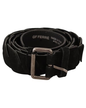 GF Ferre Zwarte WX Zilverkleurige Gesp Tailleband