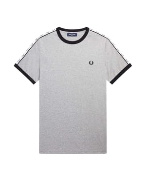Fred Perry Heren Taped Ringer T-shirt Steel Marl