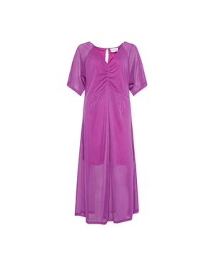 Weense midi-jurk in lila