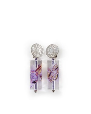 Hermès Multicolor Bijouterie Fantaisie Hars Dangle Oorbellen