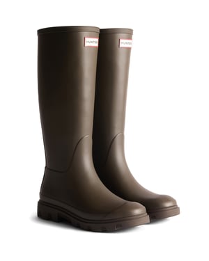 Hunter Downpour Hoge Rubberlaarzen voor Heren in Chocoladebruin