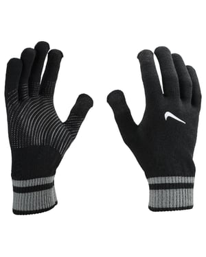 Nike Herfst Grijze Gebreide Handschoenen (Zwart)