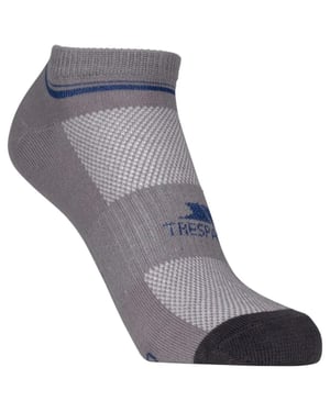 Trespass Unisex Volwassenen Isolate Coolmax Trainer Sok (Pakket van 2) (Platina/Donkergrijs)