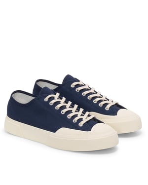 Superga Unisex Adult 2432 Works Cotton Canvas Low Cut Trainers (Navy/Off Wit)