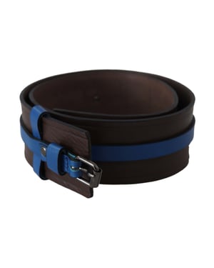 Leren Riempje met Blauw Accent