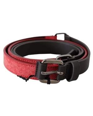 Rode Canvas Leren Riem