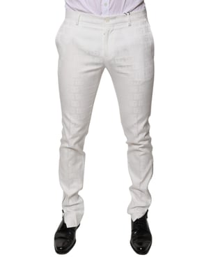 Broek Slim Fit Witte Logo