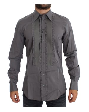Gefronste Detail Shirt Met Lange Mouwen