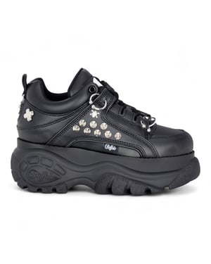 Buffalo Dames Zwarte Studded Chunky Platform Fashion Sneakers - 1339-14-PUNK