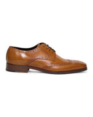 Antique Rogue Heren Bruine Leren Oxford Derby Brogue - Luca