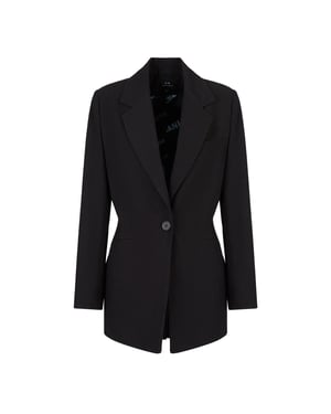 Armani Exchange Effen blazer dames/dames (Zwart)
