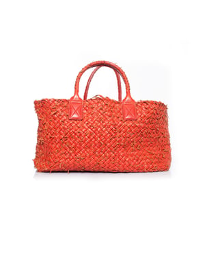 Bottega Veneta Rode cabas-tas met etui.