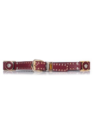 Gianni Versace leren medusa riem met studs