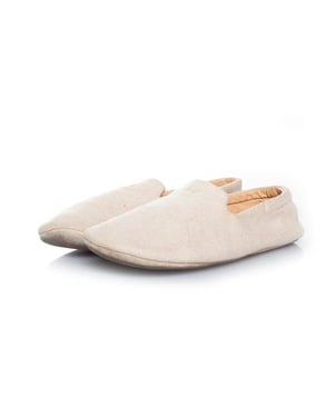 Hermes Home canvas pantoffels in beige