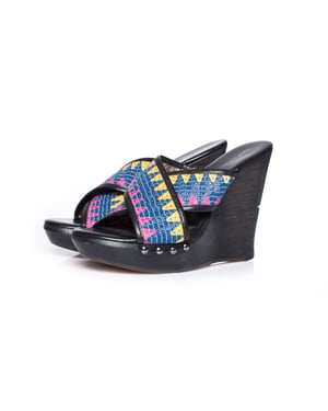 Diane von Furstenberg Etnische platform wedges.