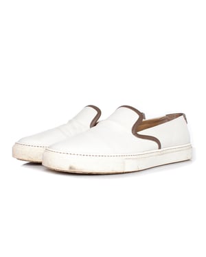 Hermes Slip on sneakers in wit leer