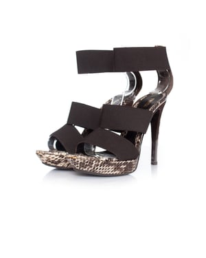 Fendi Python sandaal met elastische bandjes