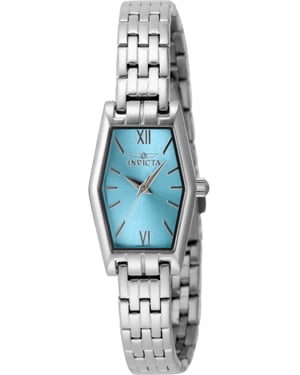 Invicta Angel 49063 Dames Horloge - Quartz Uurwerk - Roestvrij Staal met blauwe Wijzerplaat - 20mm