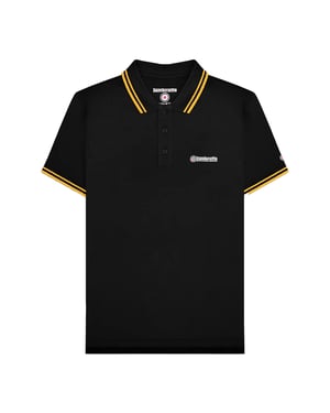 Lambretta Heren Tipped Big & Tall Poloshirt (Zwart/Goud)